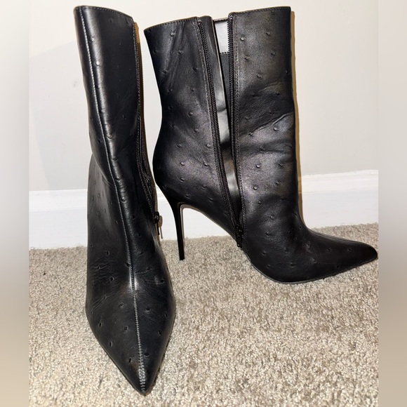 Shoes - Elegant Black Stiletto Ankle Boots